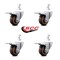 Service Caster 3.5 Inch High Temp Glass Filled Nylon 7/8 Inch Stem Caster Set Total Lock Brake SCC-SQTTL20S3514-GFNSHT-78-4 - alternate 4